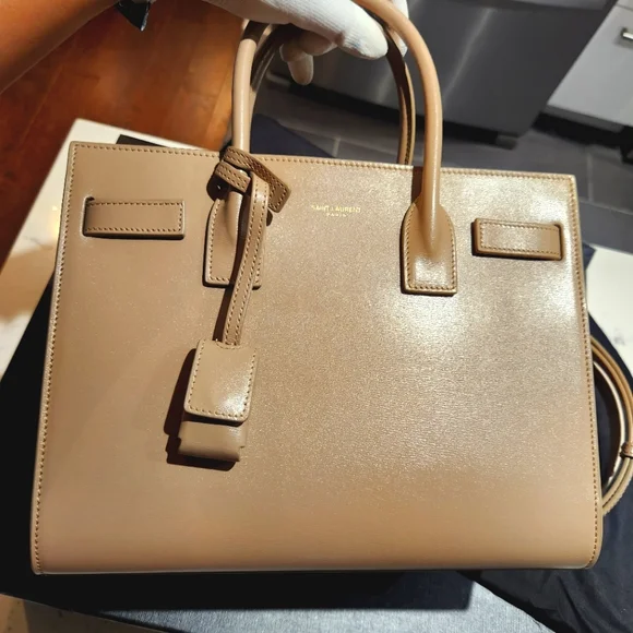 YSL Sac du Jour Baby Dark Beige